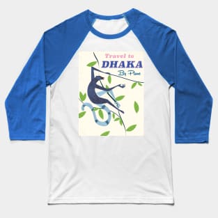 Dhaka, Bangladesh monkey vintage flight poster. Baseball T-Shirt